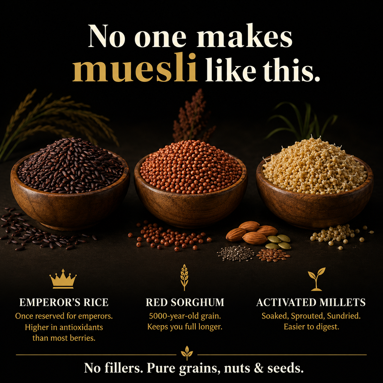 Muesli BUY 2 Combo - 500gx2 ( No bowl -Only 2 muesli pack )