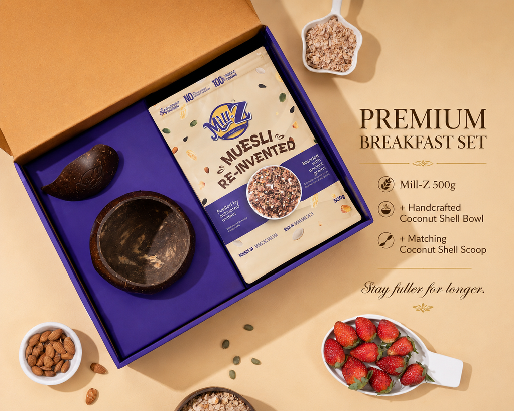 Premium Set - Muesli 500g & Coconut shell Bowl & Scoop